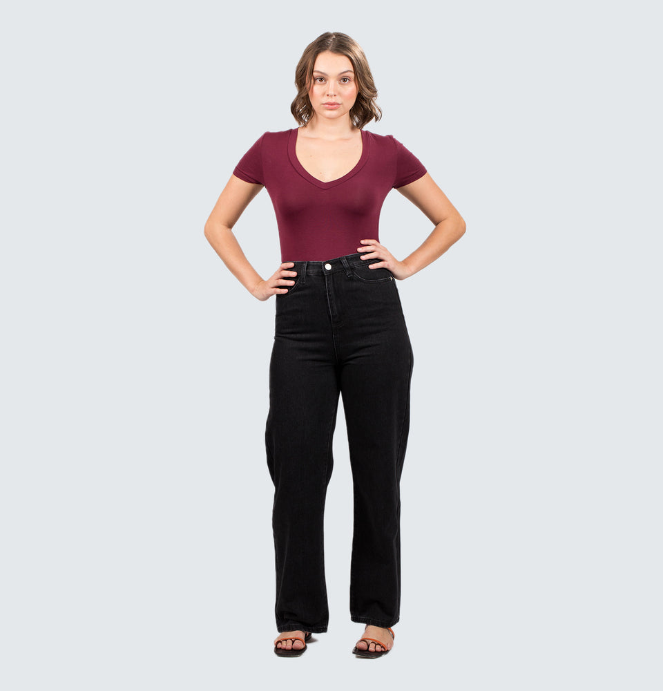 Shortsleeves V-neck Bodysuit