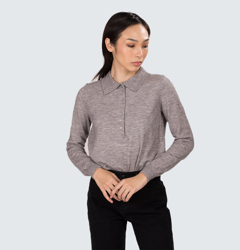 Alaina Button Front Long Sleeve