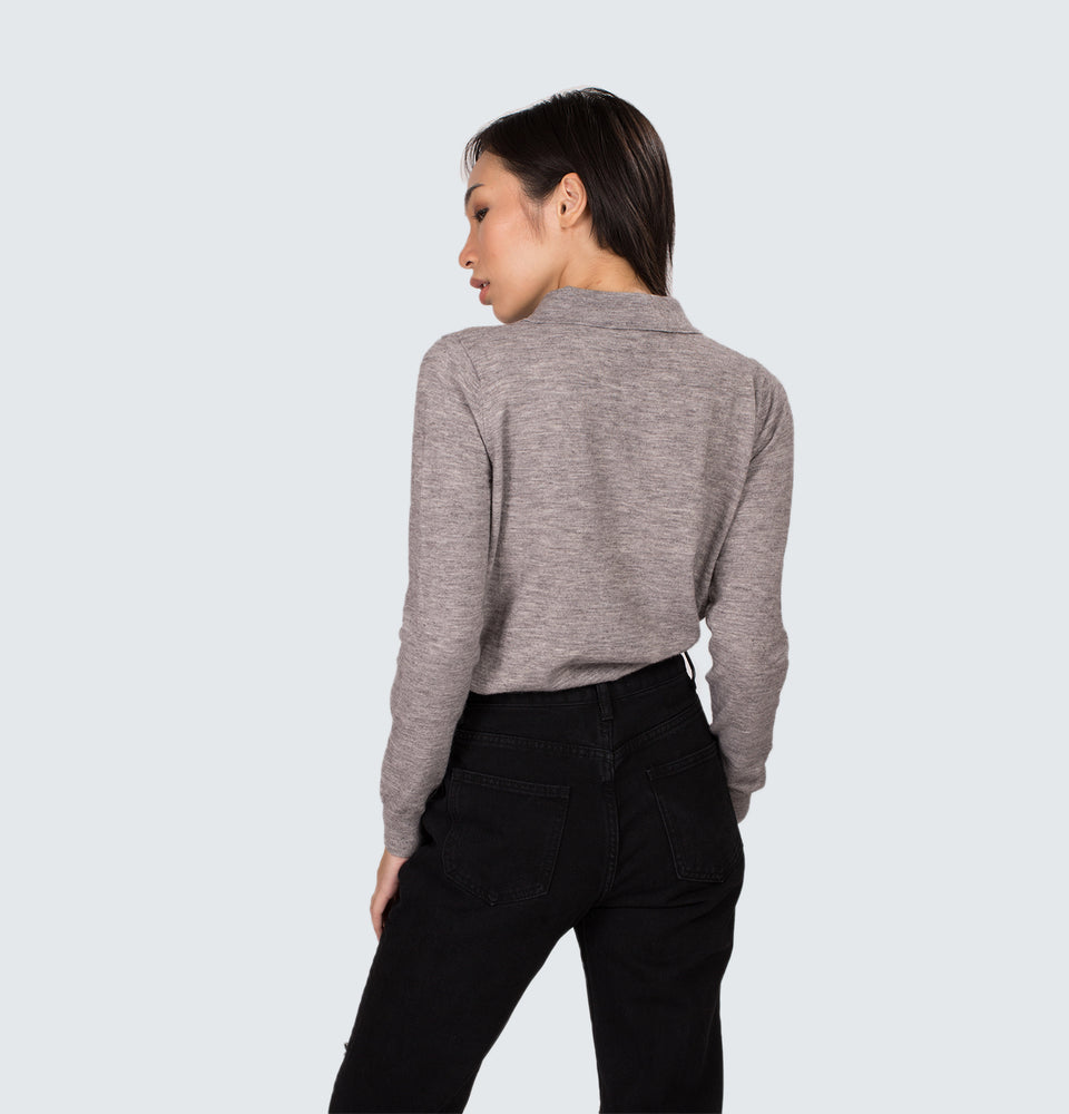 Alaina Button Front Long Sleeve