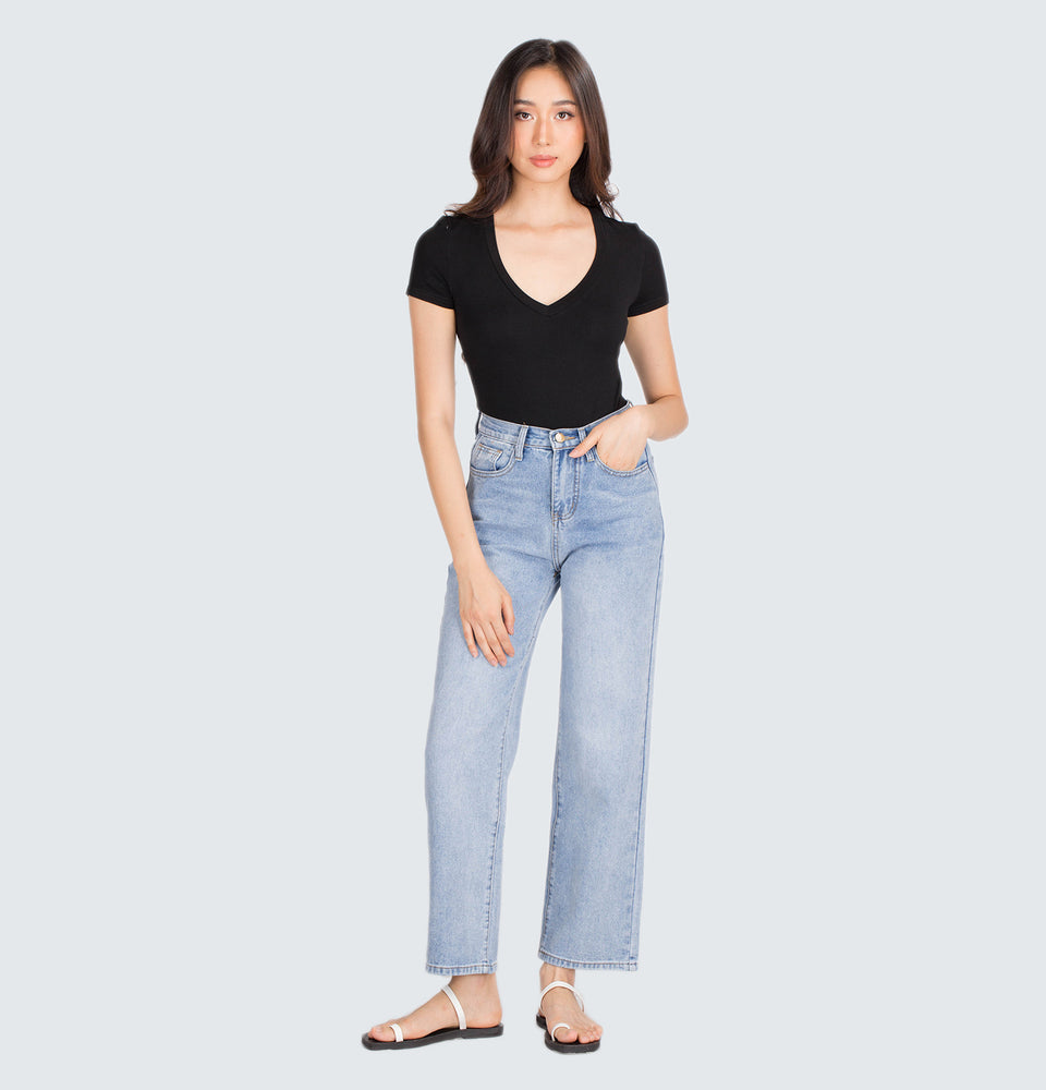 Shortsleeves V-neck Bodysuit