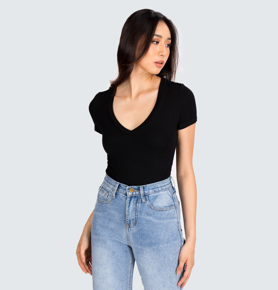 Shortsleeves V-neck Bodysuit