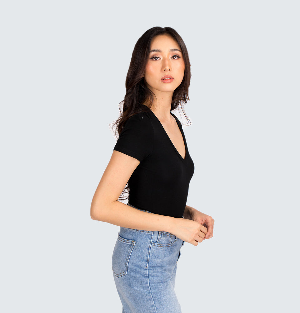 Shortsleeves V-neck Bodysuit