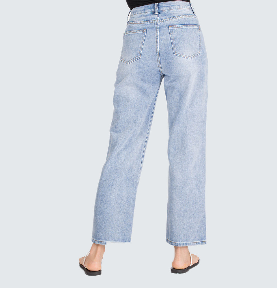 Ally High-Rise Relaxed Fit Straight-Leg Jeans