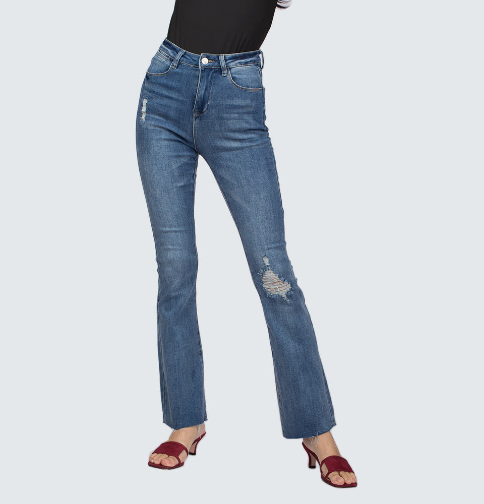 Julian Flare Distressed Jeans