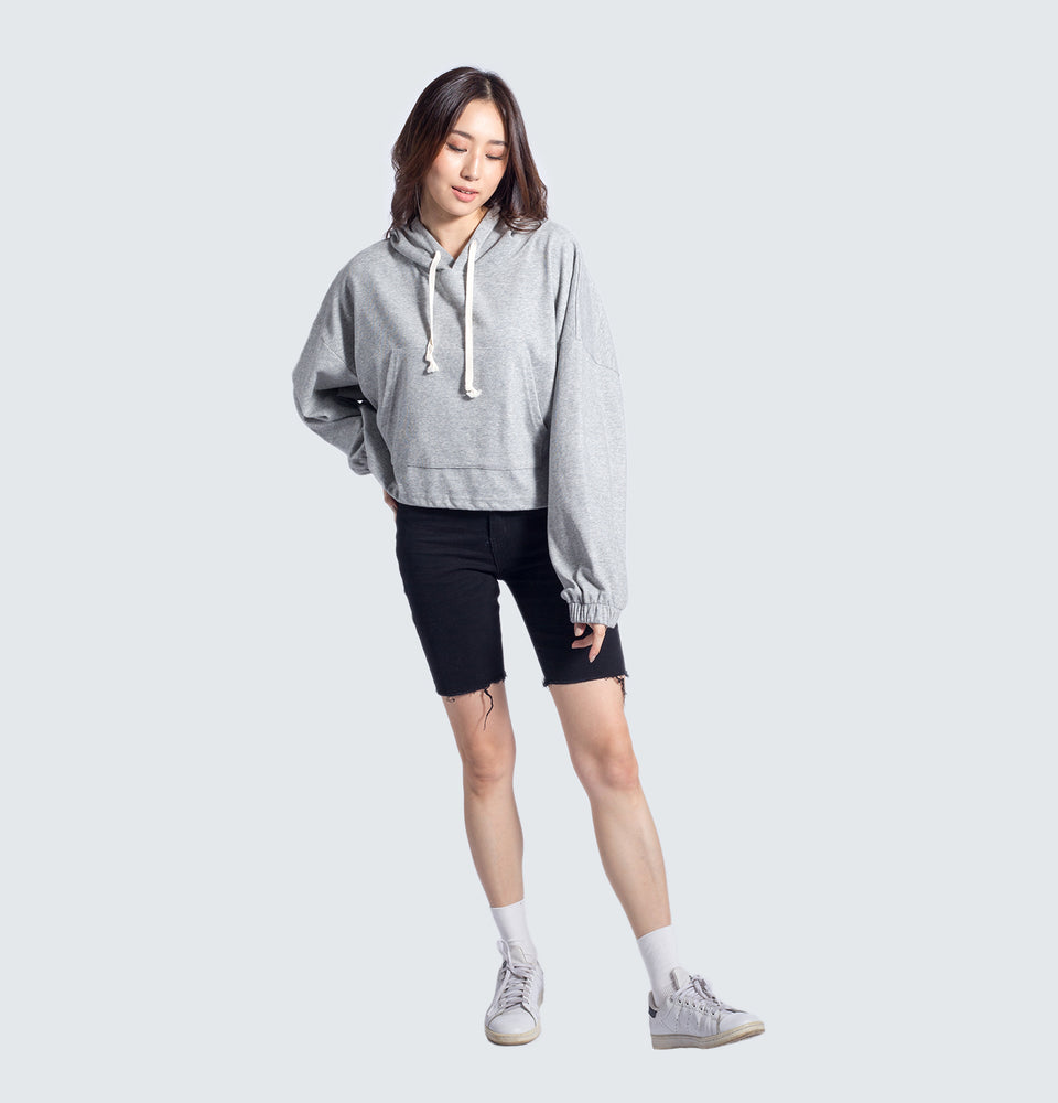Hazel Hoodie Oversized Crop Sweater