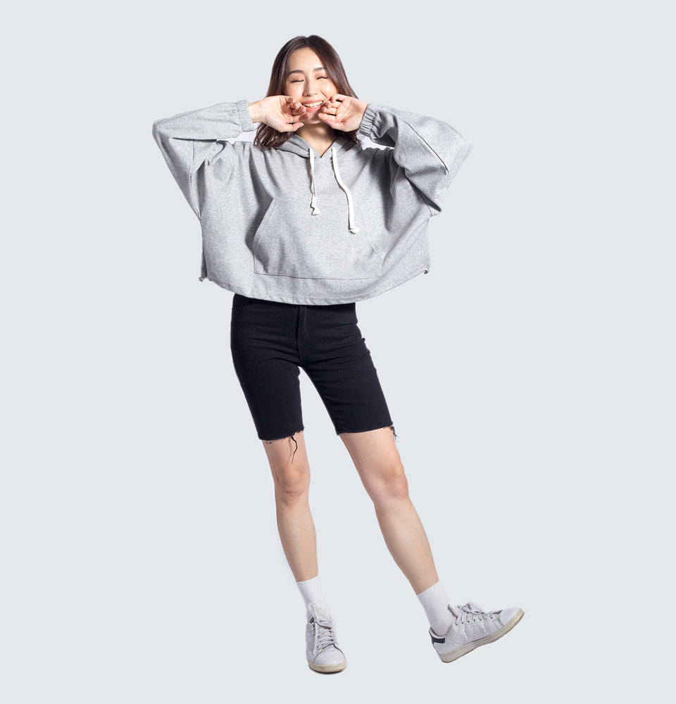 Hazel Hoodie Oversized Crop Sweater