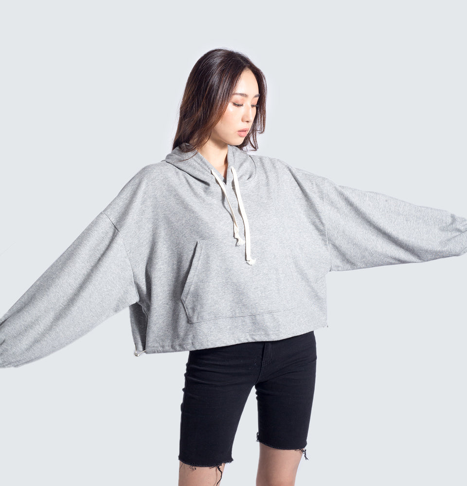 Hazel Hoodie Oversized Crop Sweater