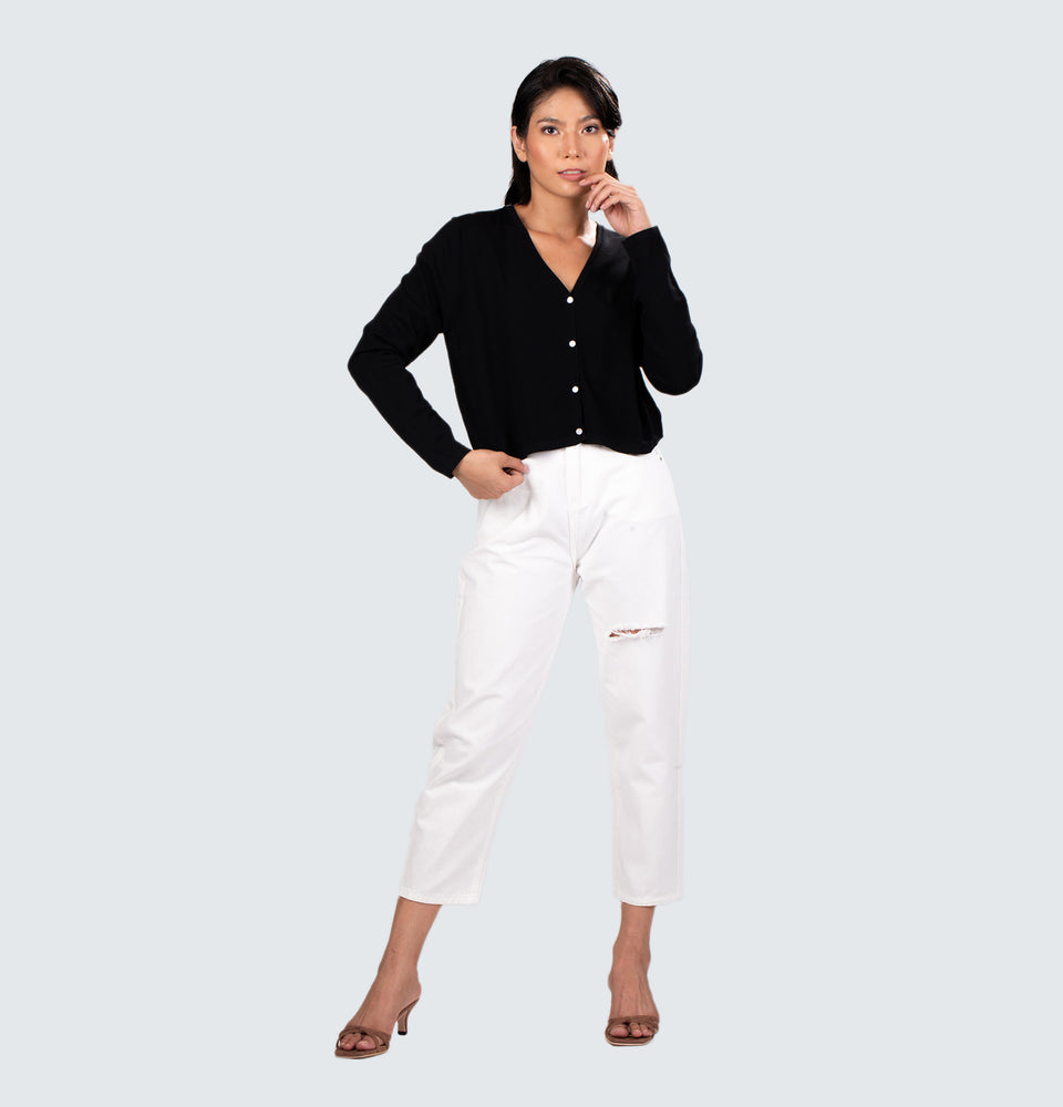 Clarisse White Ripped Jeans