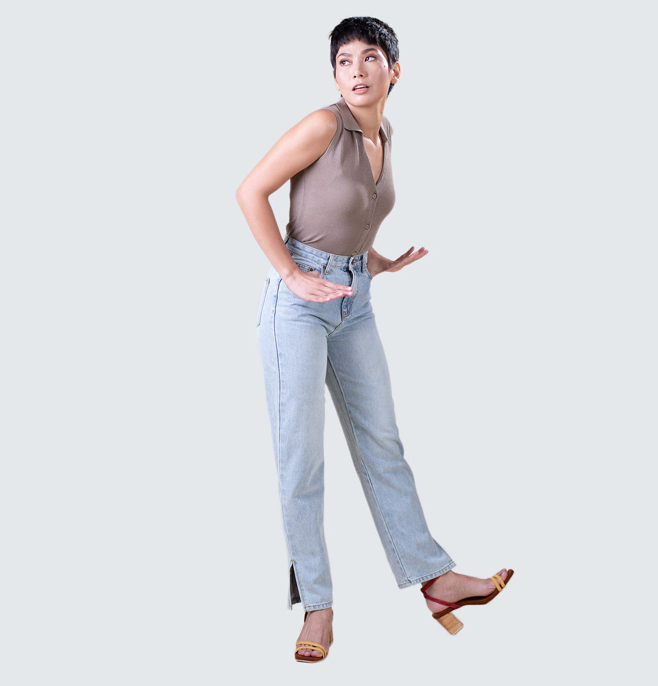 Adeline Straight Leg Jeans - Mantou Clothing