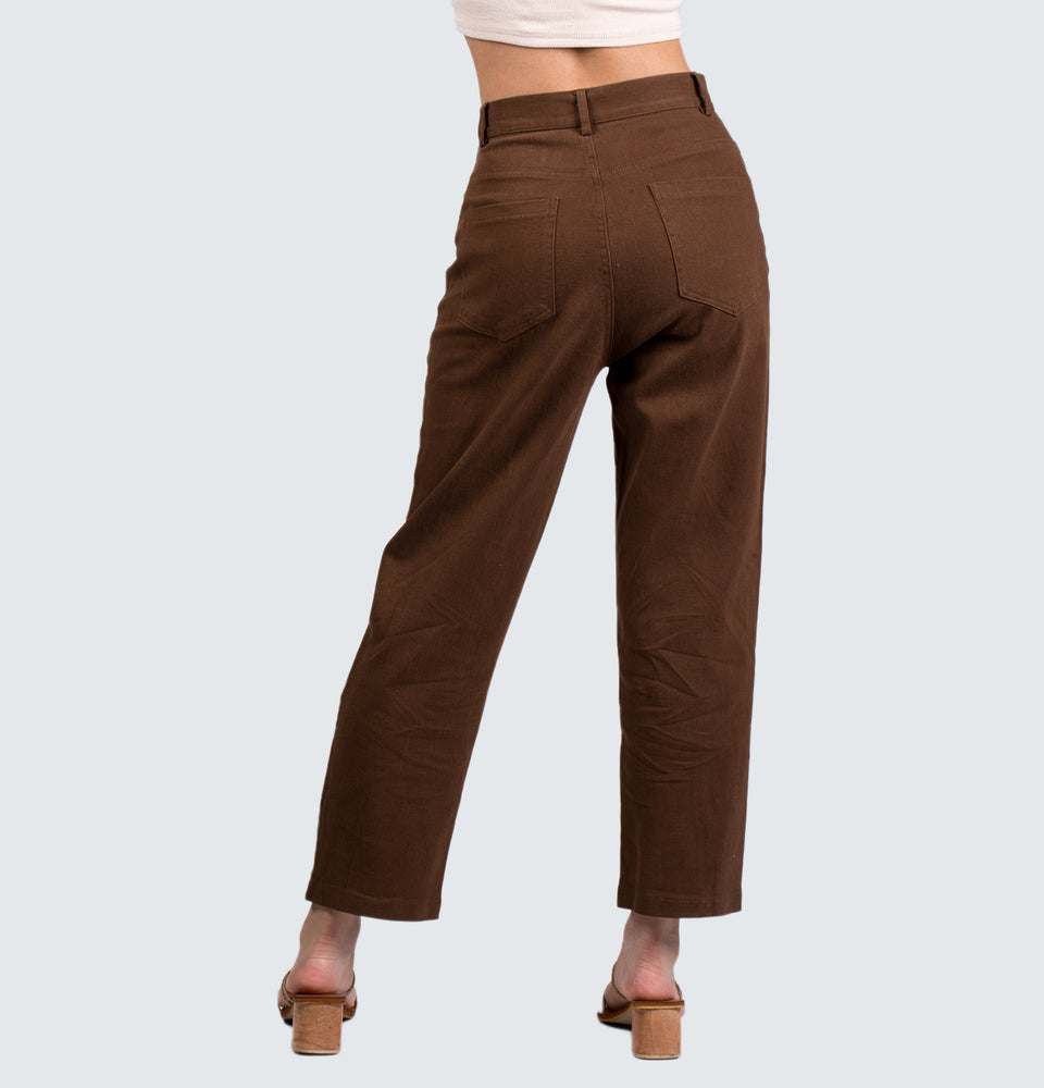 Quin Brown Straight Leg Pants