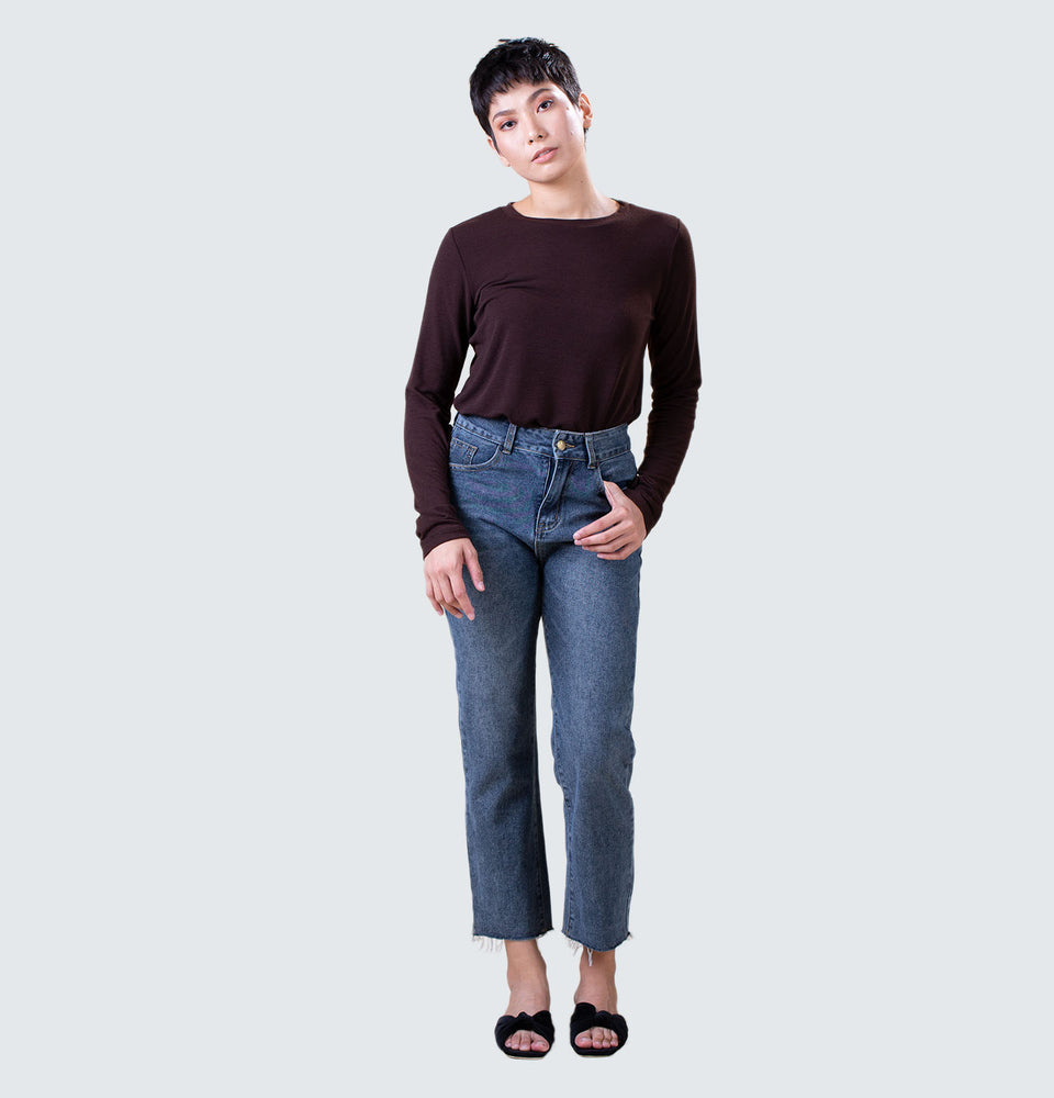 Sasha High Rise Straight Leg Jeans - Mantou Clothing