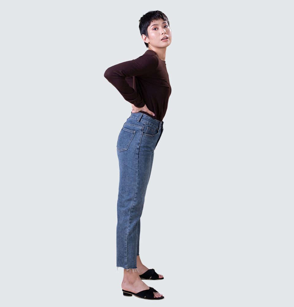 Sasha High Rise Straight Leg Jeans - Mantou Clothing