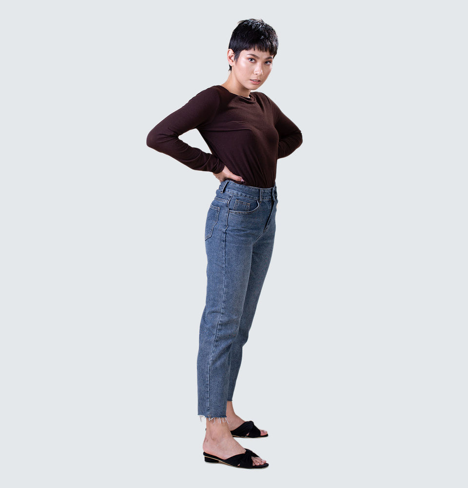 Sasha High Rise Straight Leg Jeans - Mantou Clothing