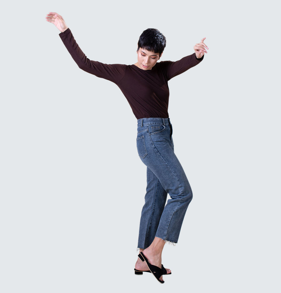 Sasha High Rise Straight Leg Jeans - Mantou Clothing