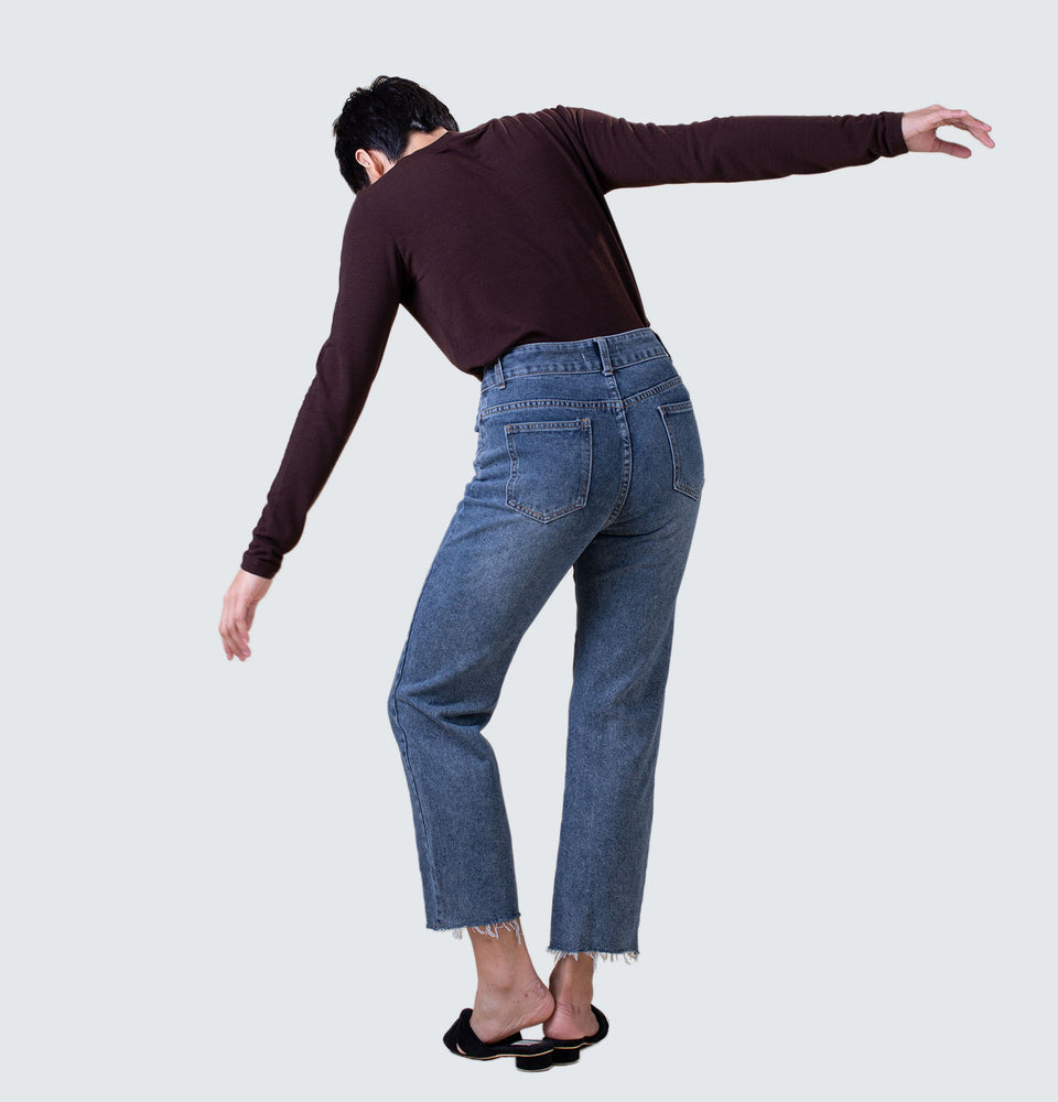 Sasha High Rise Straight Leg Jeans - Mantou Clothing