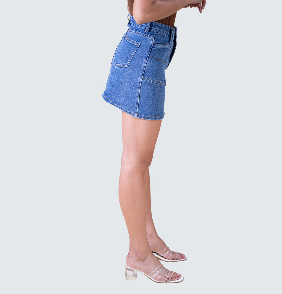 Wing Yan Denim Skirt - Mantou Clothing