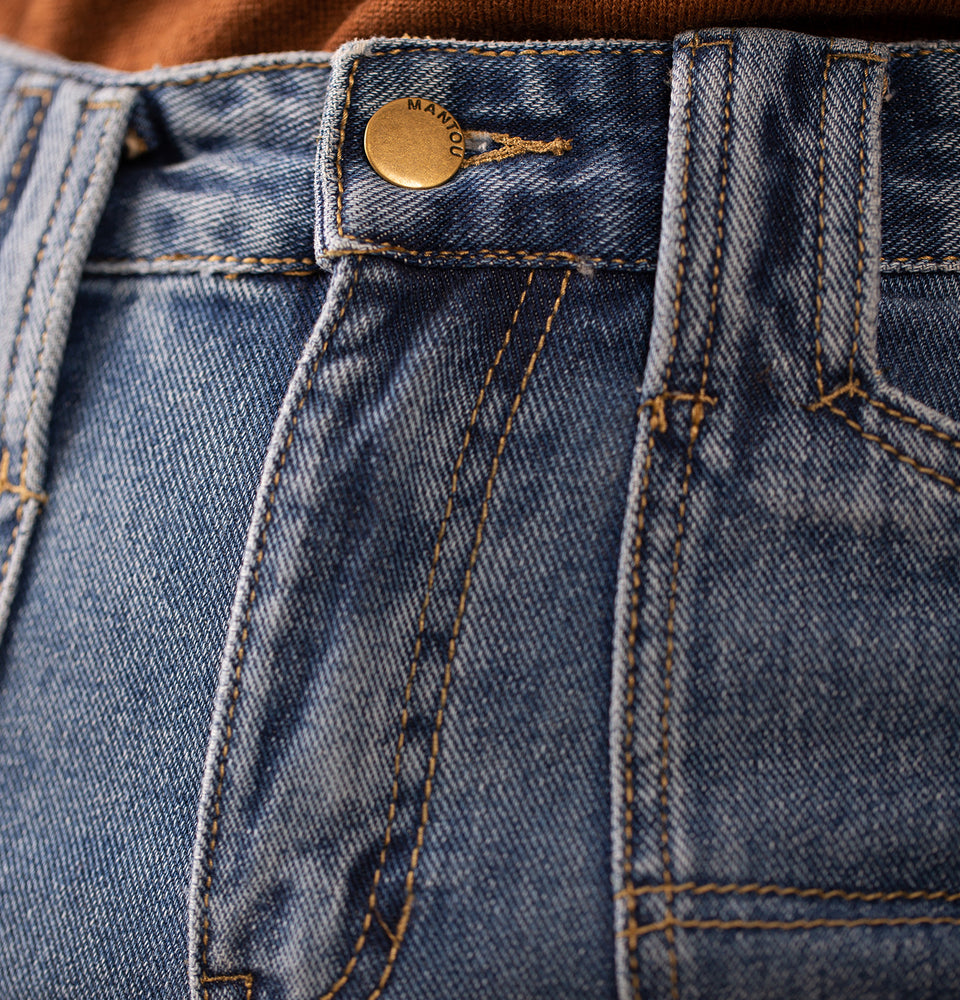 Wing Yan Denim Skirt - Mantou Clothing