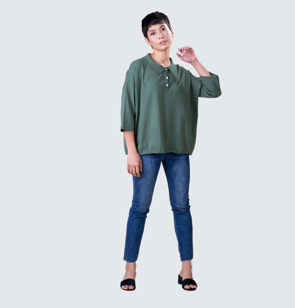 Steph Polo Top - Mantou Clothing