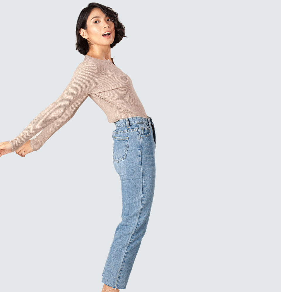 Shim-b Straight Leg Jeans - Mantou Clothing
