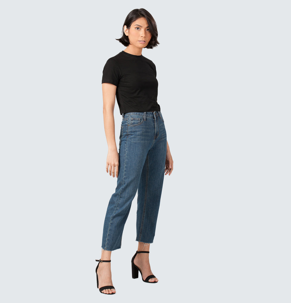 Hi-Rise Wide Leg Jeans - Mantou Clothing