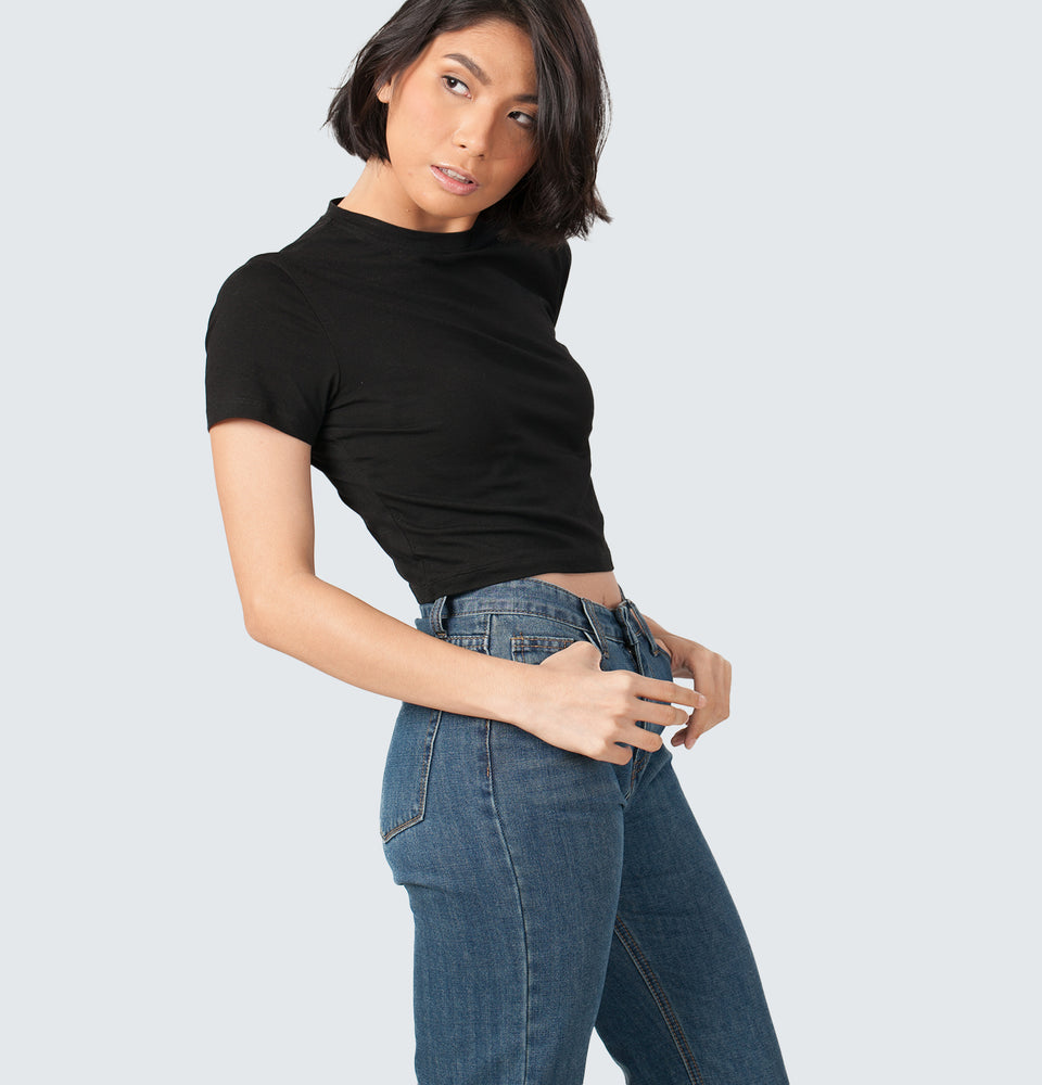Hi-Rise Wide Leg Jeans - Mantou Clothing