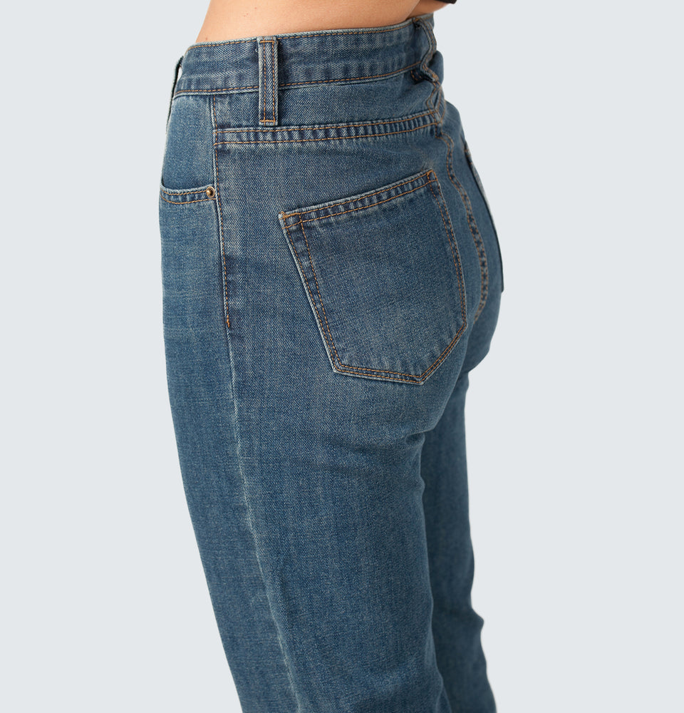 Hi-Rise Wide Leg Jeans - Mantou Clothing