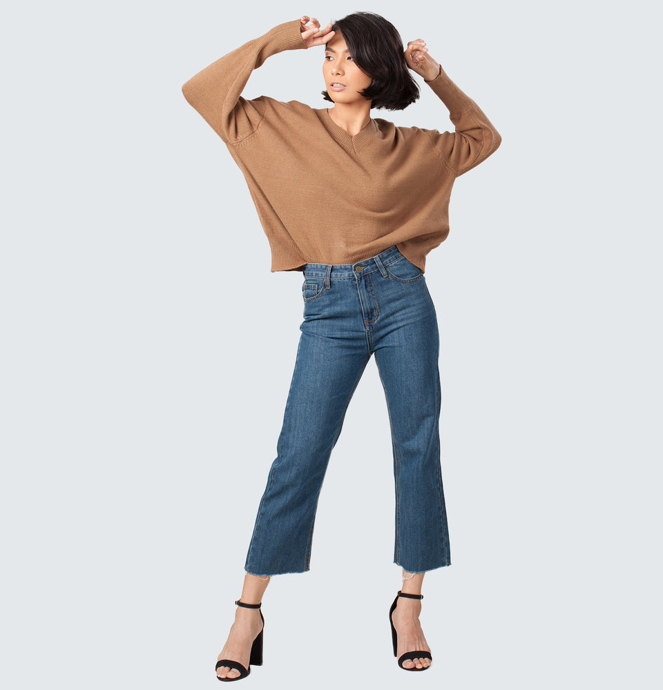Hi-Rise Wide Leg Jeans - Mantou Clothing