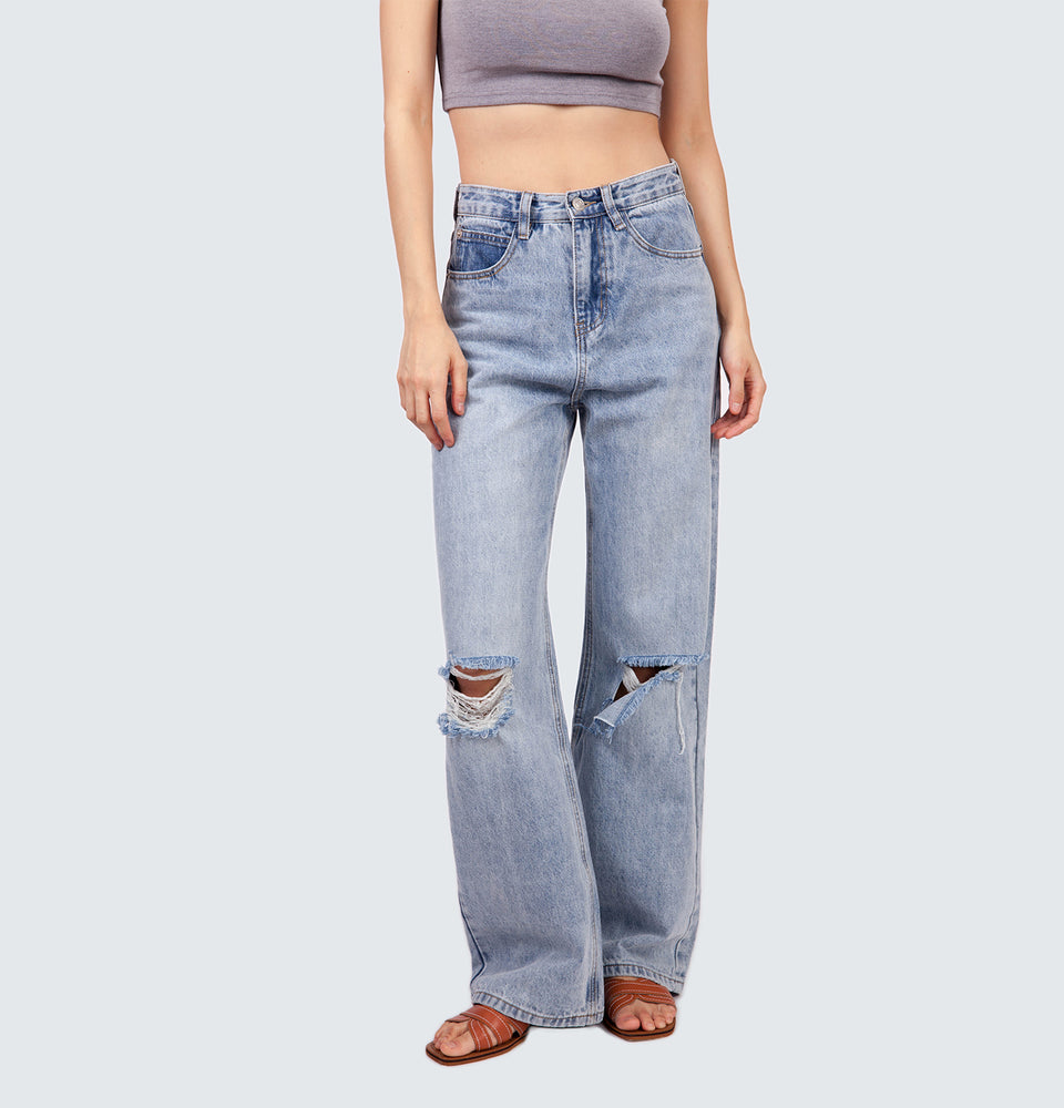 Lilian Ripped Full Length Jeans