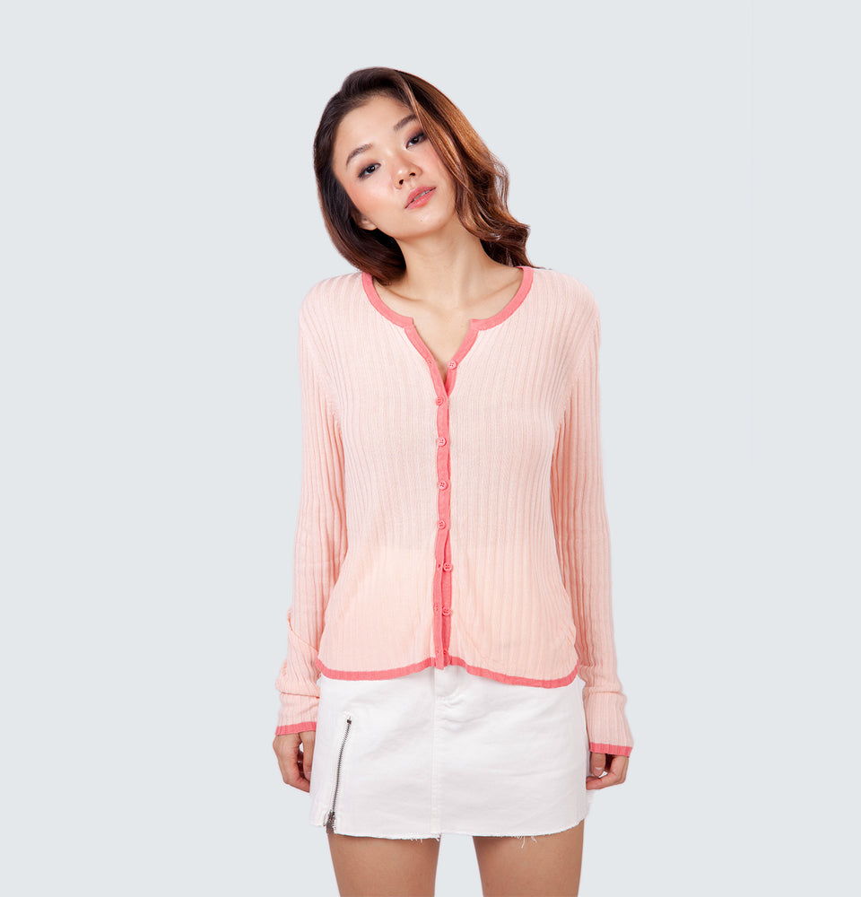 Slo  Ribbed Cardigan