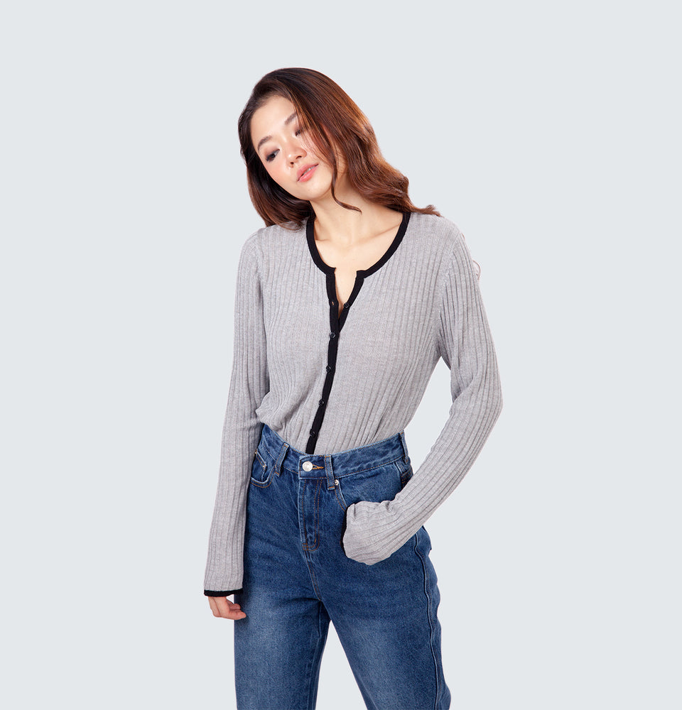 Slo  Ribbed Cardigan