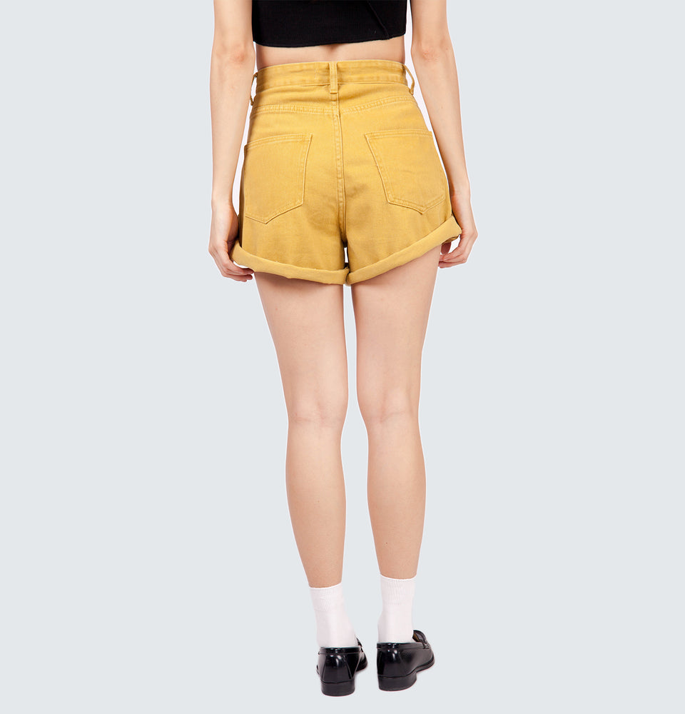 Alexis Mom Fit Baggy Denim Shorts
