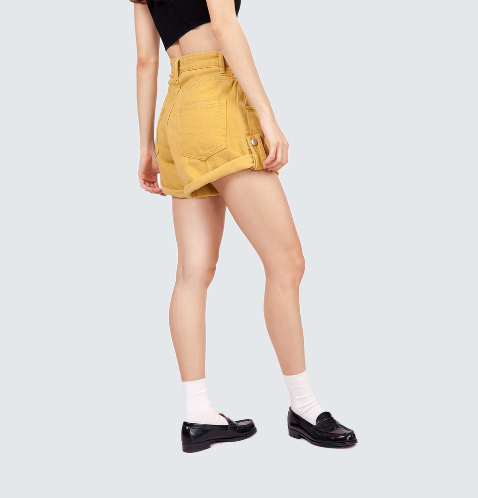 Alexis Mom Fit Baggy Denim Shorts