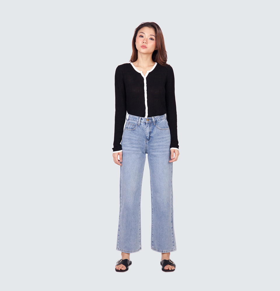 Ally High-Rise Relaxed Fit Straight-Leg Jeans