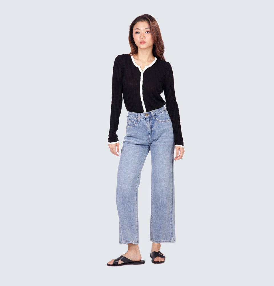 Ally High-Rise Relaxed Fit Straight-Leg Jeans