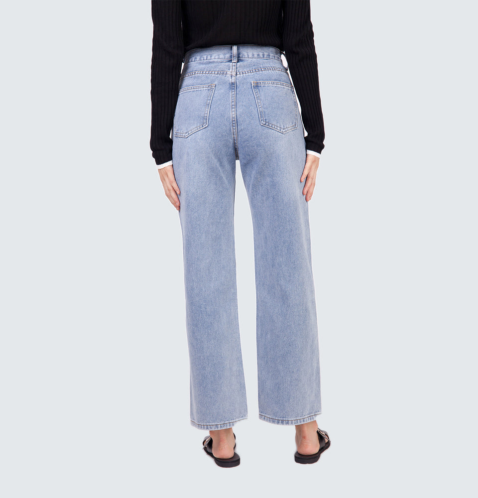 Ally High-Rise Relaxed Fit Straight-Leg Jeans