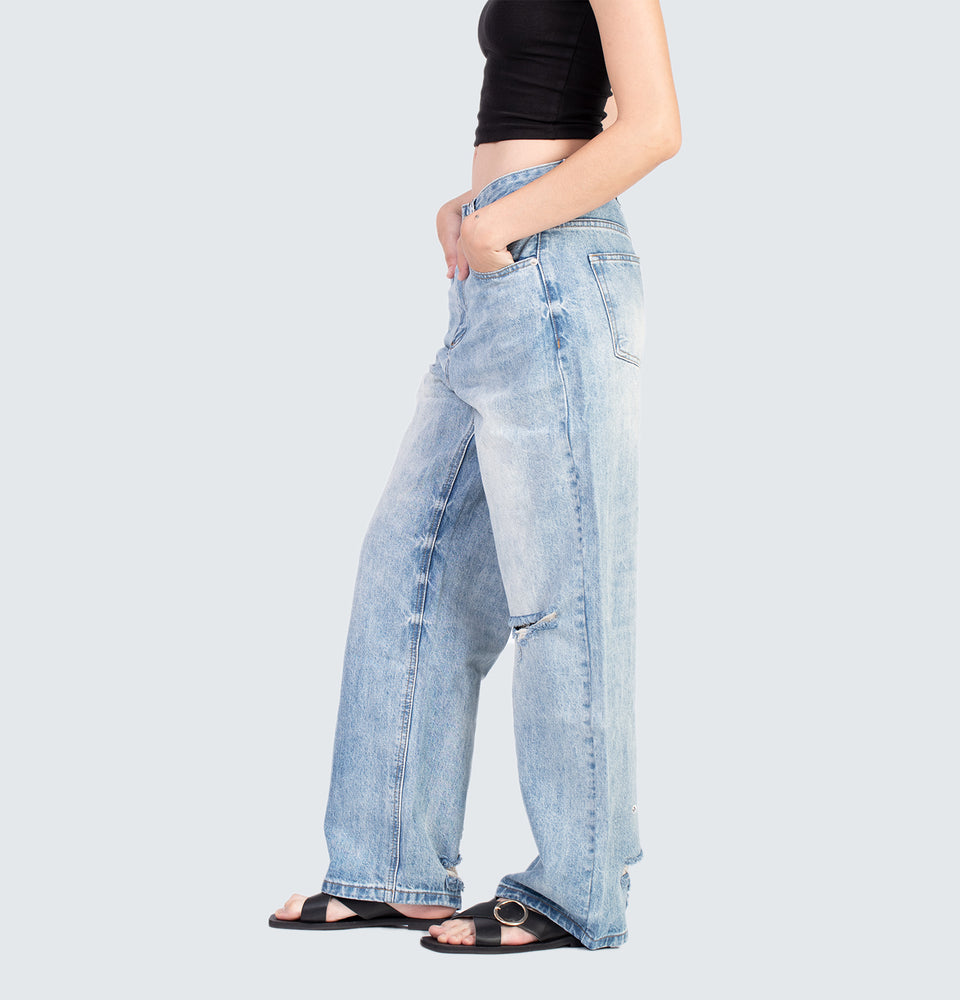 Rowan Washed Blue Ripped Jeans