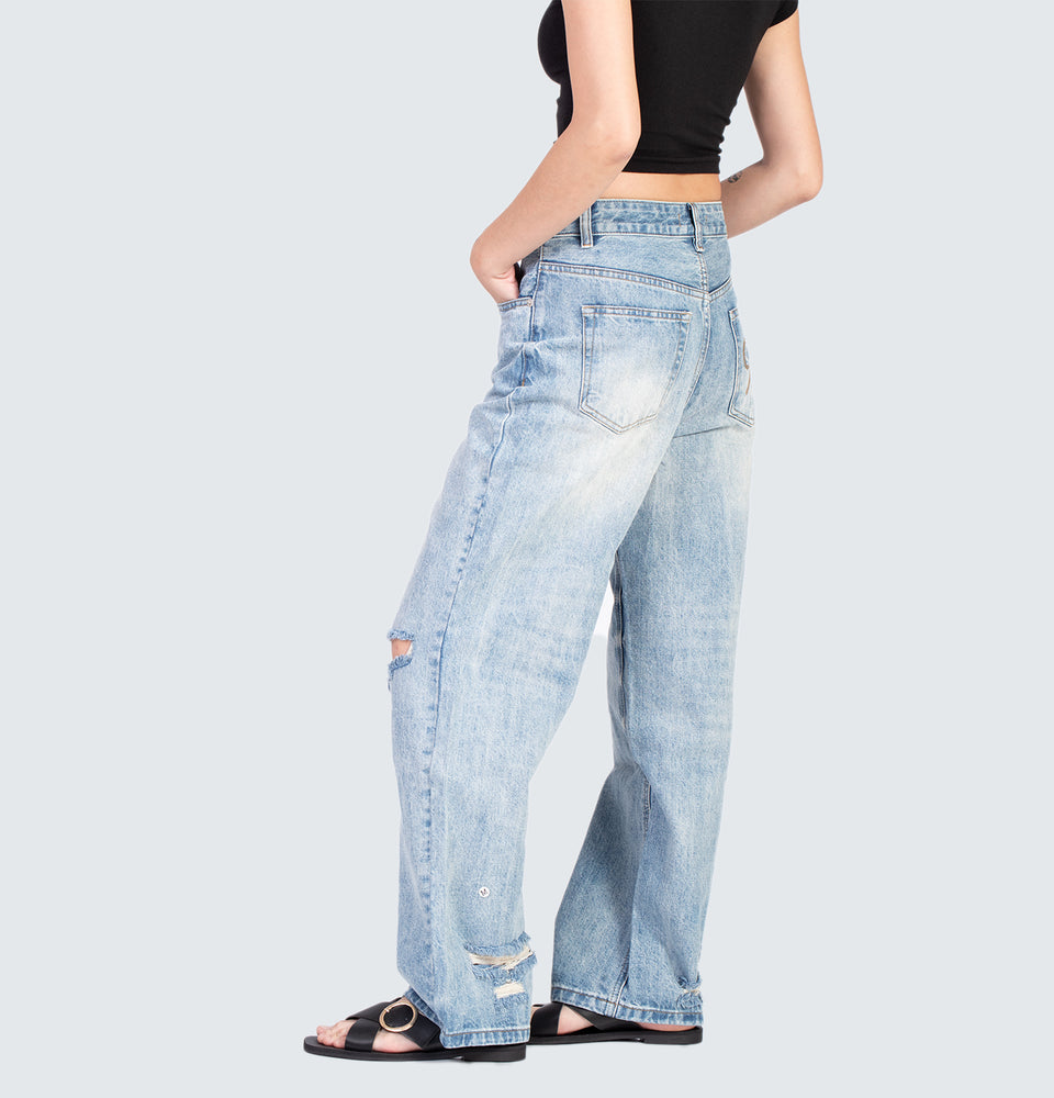 Rowan Washed Blue Ripped Jeans