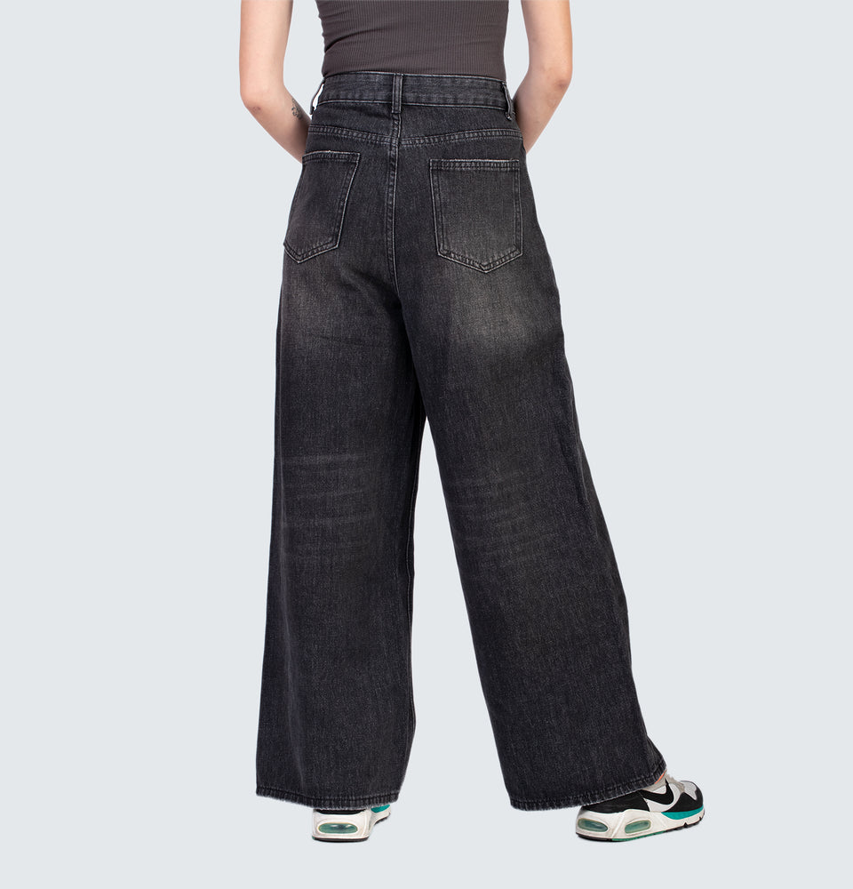 Coby Wide Leg Black Jeans