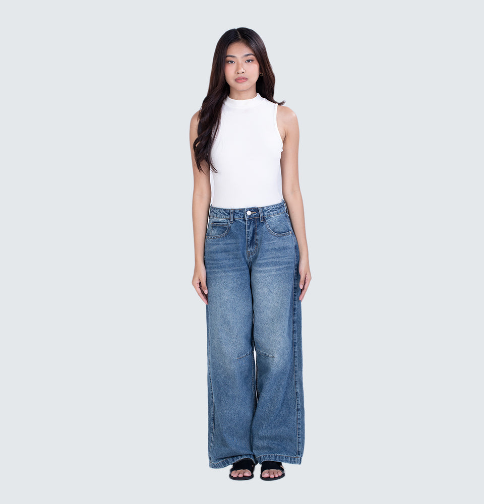 Iris Mid Waist Wide Leg Jeans