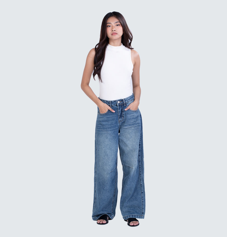 Iris Mid Waist Wide Leg Jeans