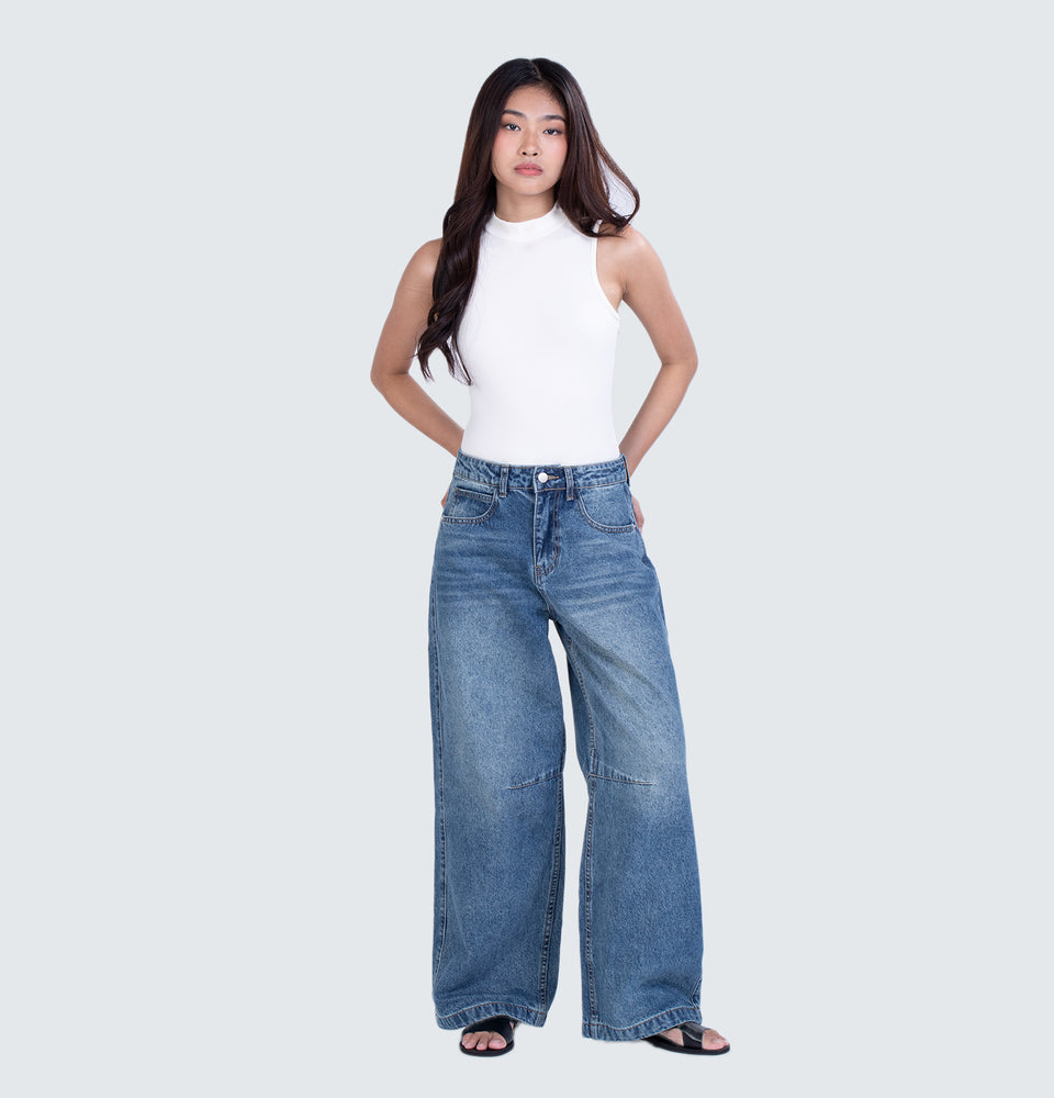Iris Mid Waist Wide Leg Jeans