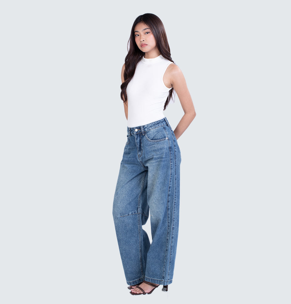 Iris Mid Waist Wide Leg Jeans