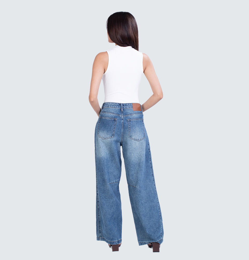 Iris Mid Waist Wide Leg Jeans