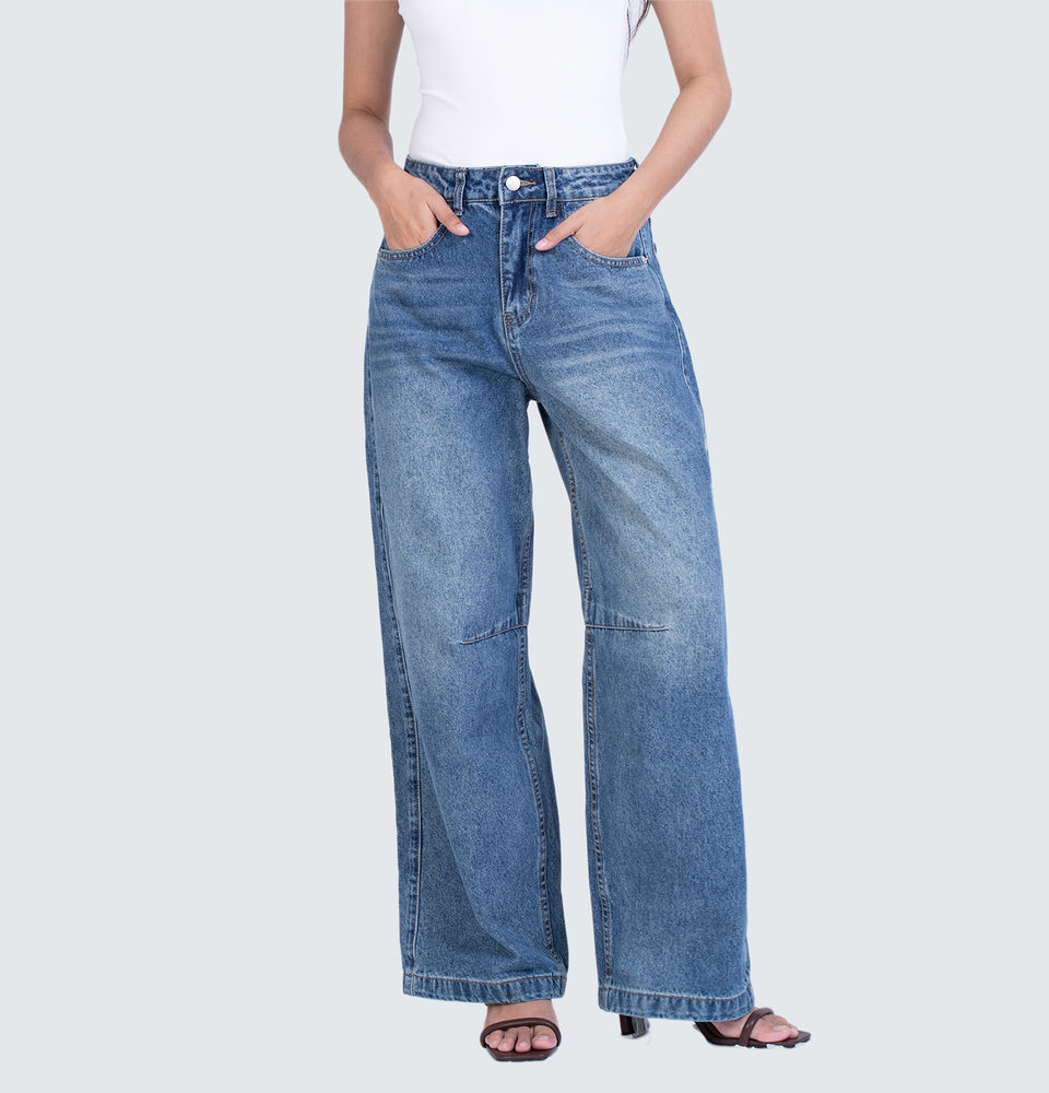 Iris Mid Waist Wide Leg Jeans