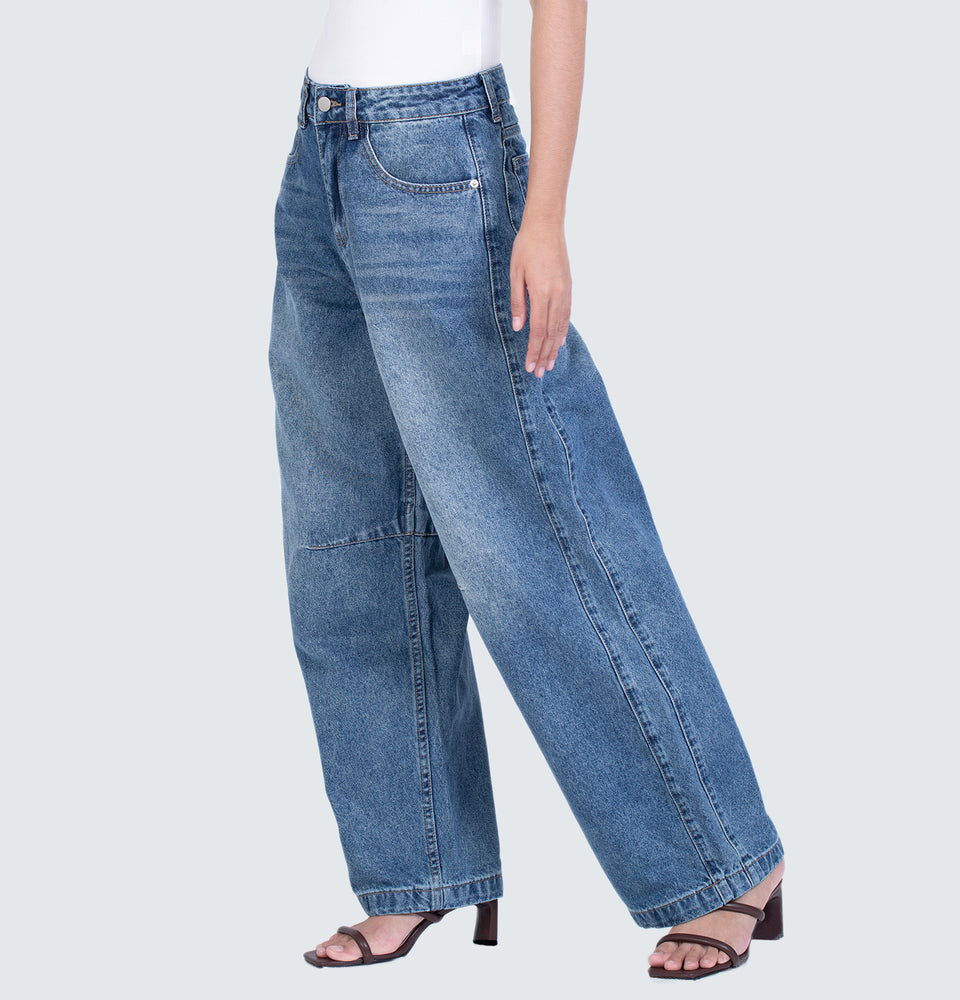 Iris Mid Waist Wide Leg Jeans