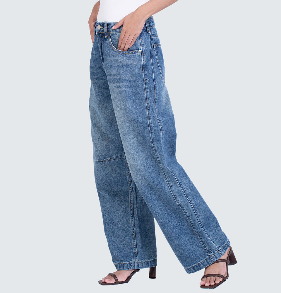 Iris Mid Waist Wide Leg Jeans