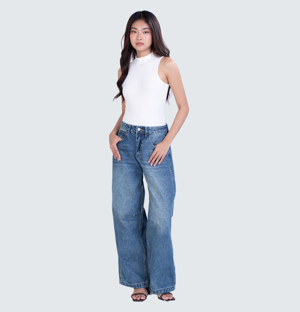Iris Mid Waist Wide Leg Jeans