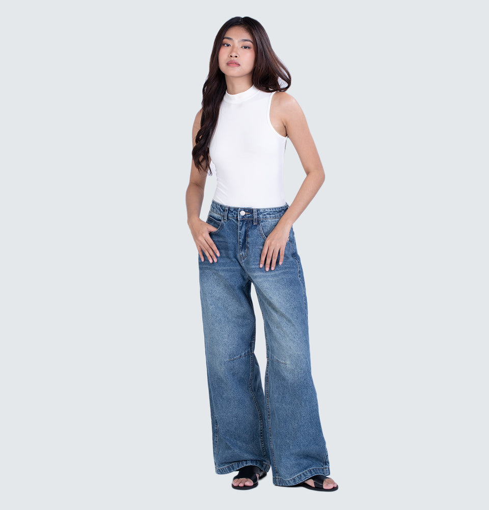 Iris Mid Waist Wide Leg Jeans