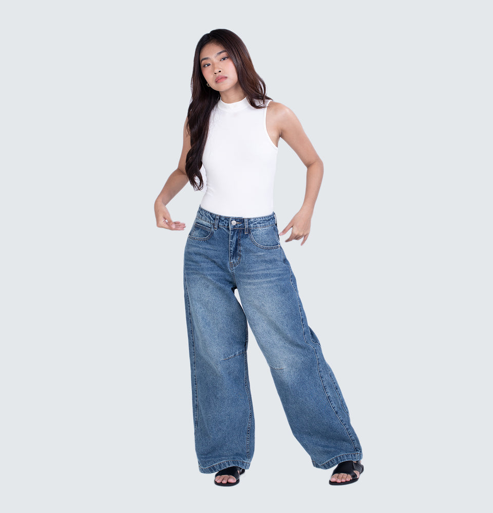 Iris Mid Waist Wide Leg Jeans