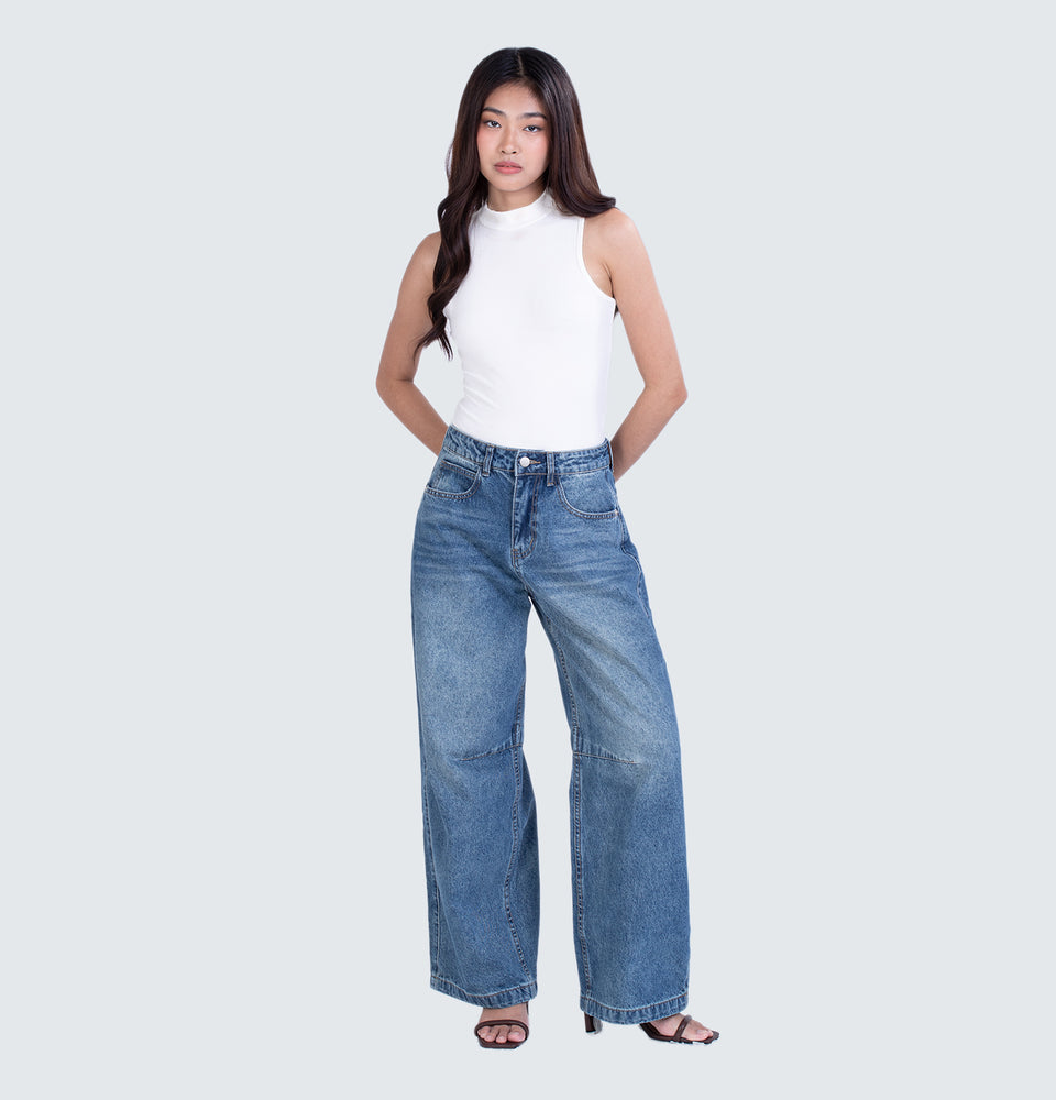 Iris Mid Waist Wide Leg Jeans